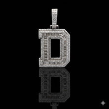 999791 | 2.46ctw VVS/D 925 Moissanite Initial D Rhodium Pendant