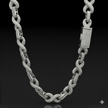 DATHIR 10MM RHODIUM MOISSANITE ICED OUT CHAIN  |  997131