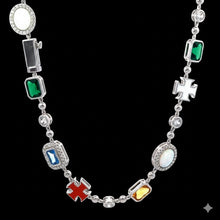 9910761 | 925 Silver Moissanite 10mm Rhodium Chain