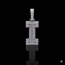 999841 | 1.61ctw VVS/D 925 Moissanite Initial I Rhodium Pendant