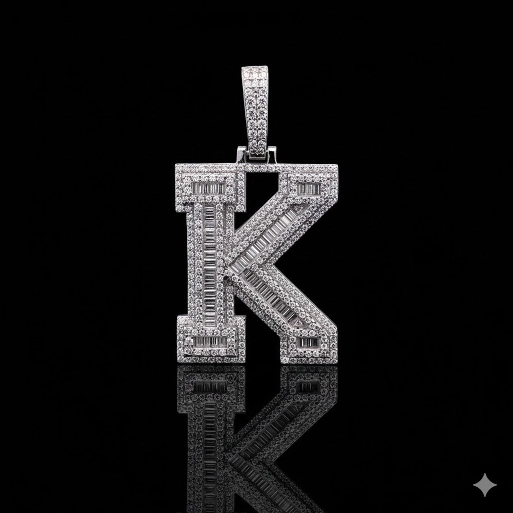 999861 | 2.64ctw VVS/D 925 Moissanite Initial K Pendant