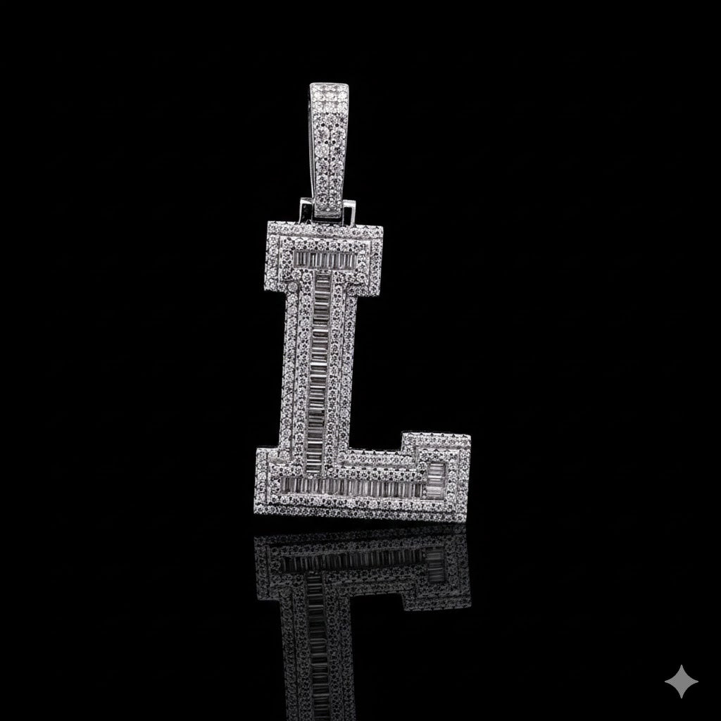 999871 | 1.88ctw VVS/D 925 Moissanite Initial L Pendant