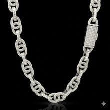 TALMAR 10MM RHODIUM MOISSANITE ICED OUT CHAIN  |  997111