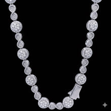 9910581 | 925 Silver Moissanite 10mm Rhodium Chain