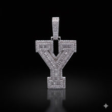 9910001 | 2.04ctw VVS/D 925 Moissanite Initial Y Rhodium Pendant