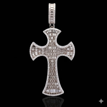 9910981 | 4.68ctw VVS/D 925 Moissanite Rhodium Pendant