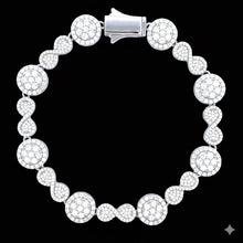 9910591 | 925 Silver Moissanite 10mm Rhodium Bracelet