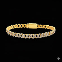 WIZARD 3.97 CTW 6 MM GOLD MOISSANITE ICED OUT BRACELET I 993482