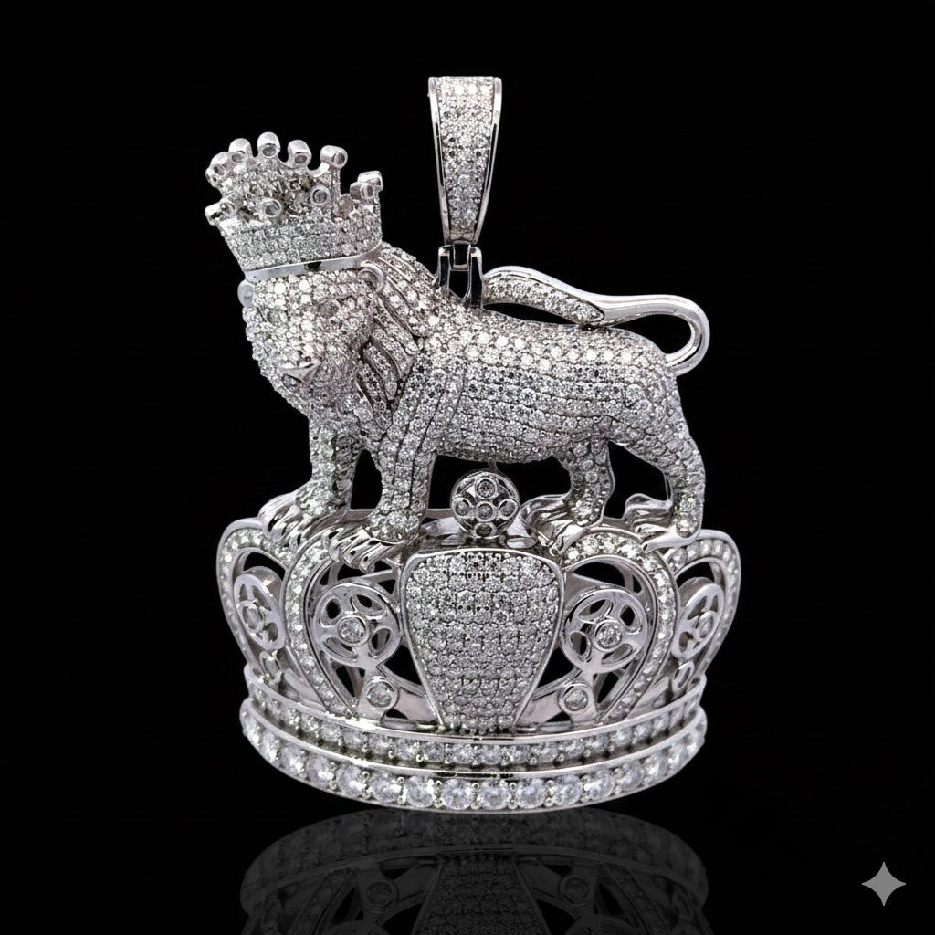 9911011 | 9.19ctw VVS/D 925 Moissanite Rhodium Pendant