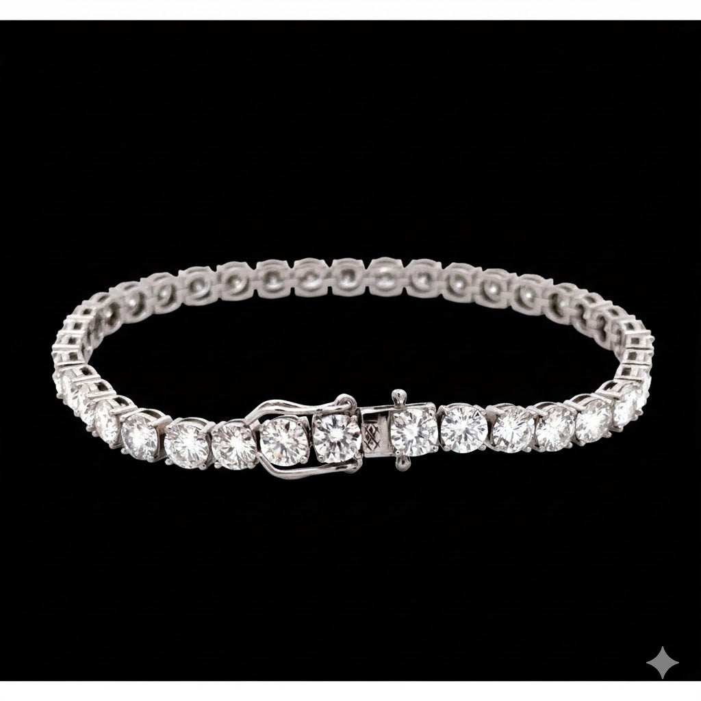 998641 | 925 Silver Moissanite Rhodium Bracelet