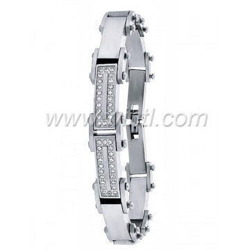 Steel Bracelet with CZ 0010-A