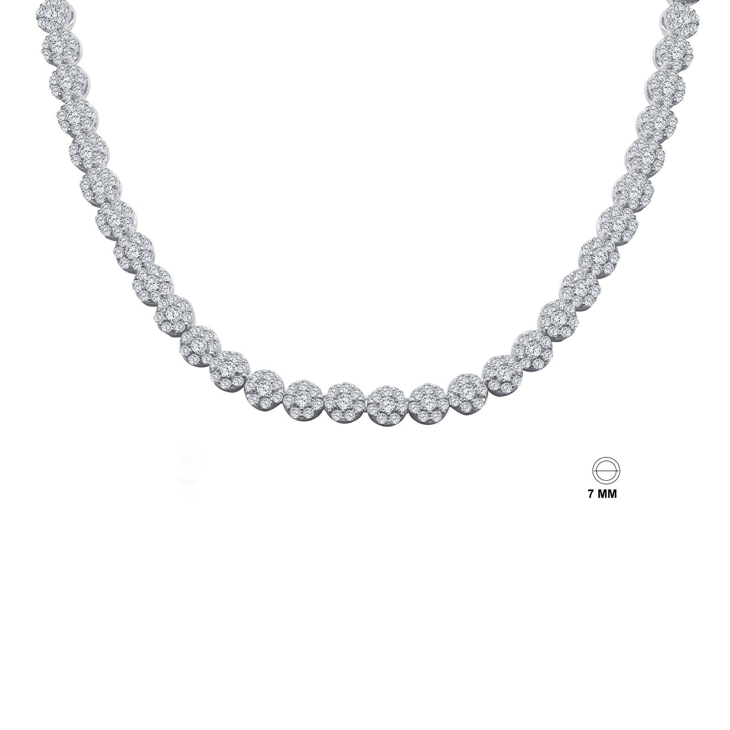 CZ FLOWER CHAIN ONE ROW IN 18''-30'' - 960043