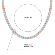 ICECUBE 5 MM 925 SILVER SQUARE TENNIS CHAIN | 9210065