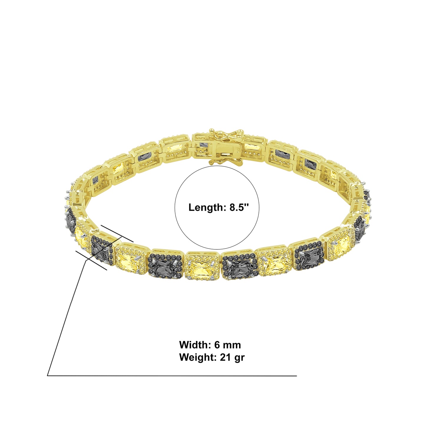 SHOWY 6MM SQUARE TENNIS BRACELET I 9622226