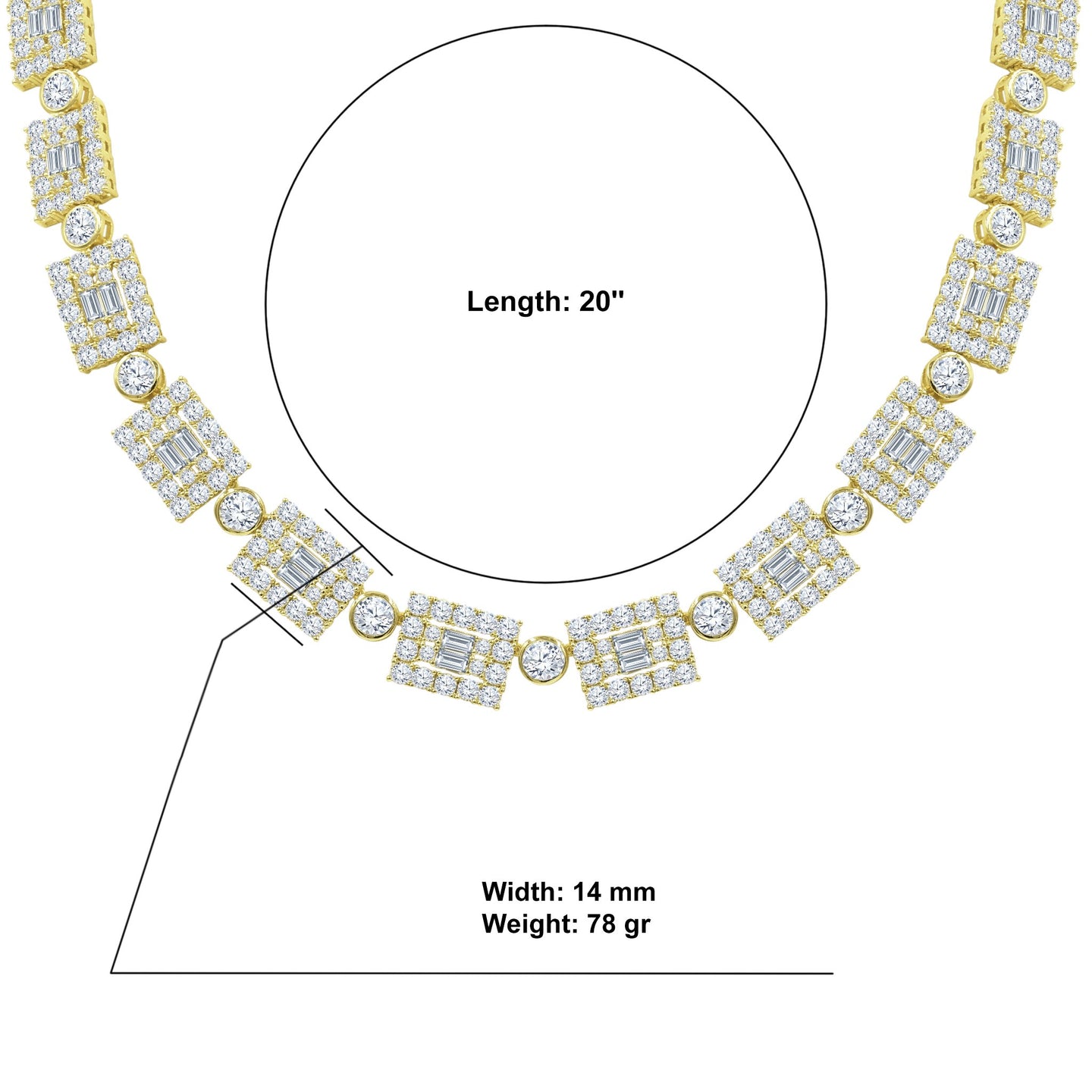 INGENIOUS 14MM Iced Out CZ Chain I 962372