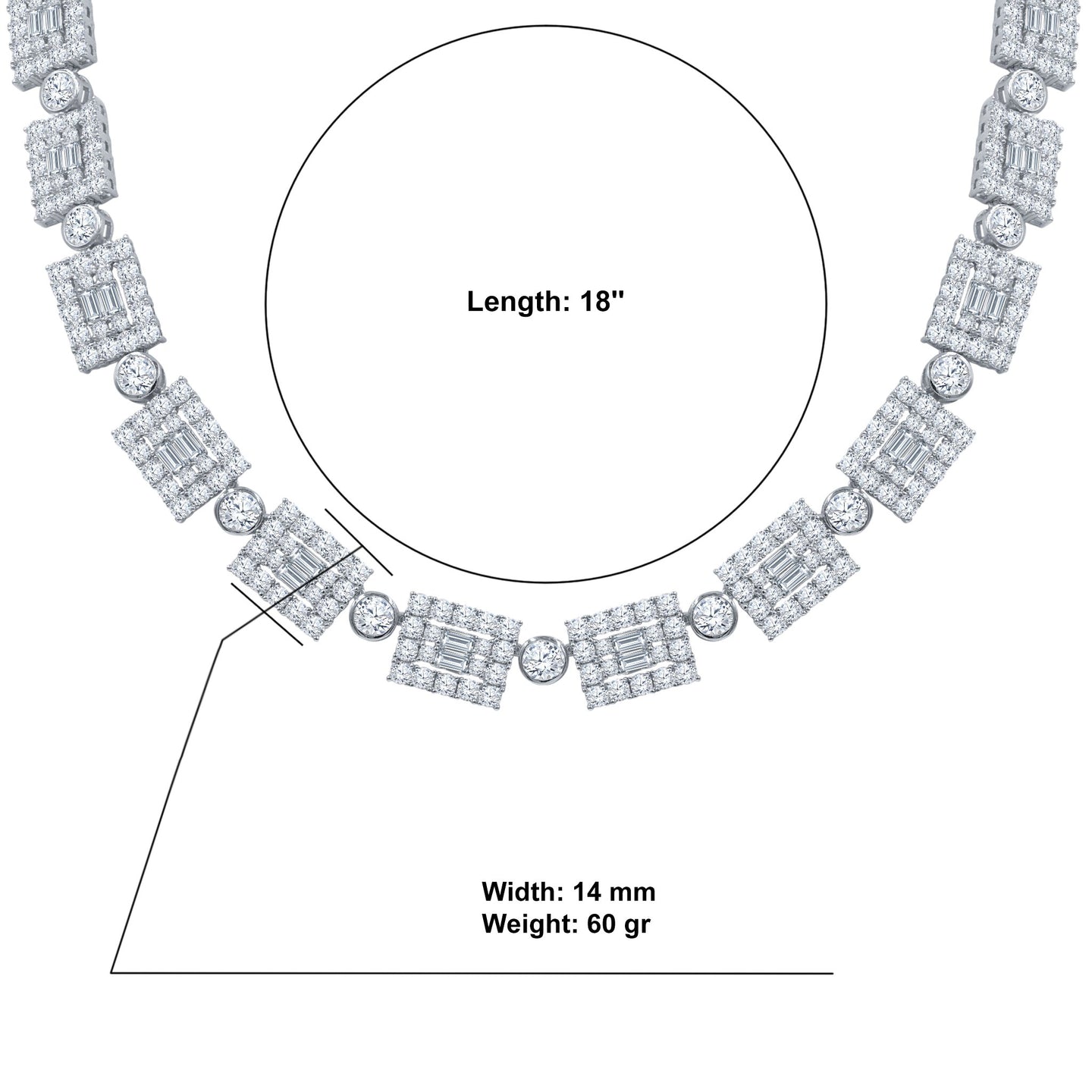 INGENIOUS 14MM Iced Out CZ Chain I 962371