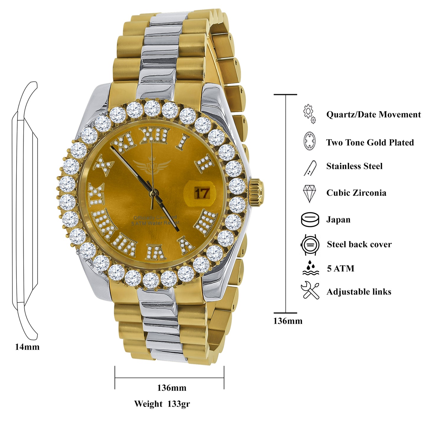 OVERLORD Steel CZ Watch | 5303538