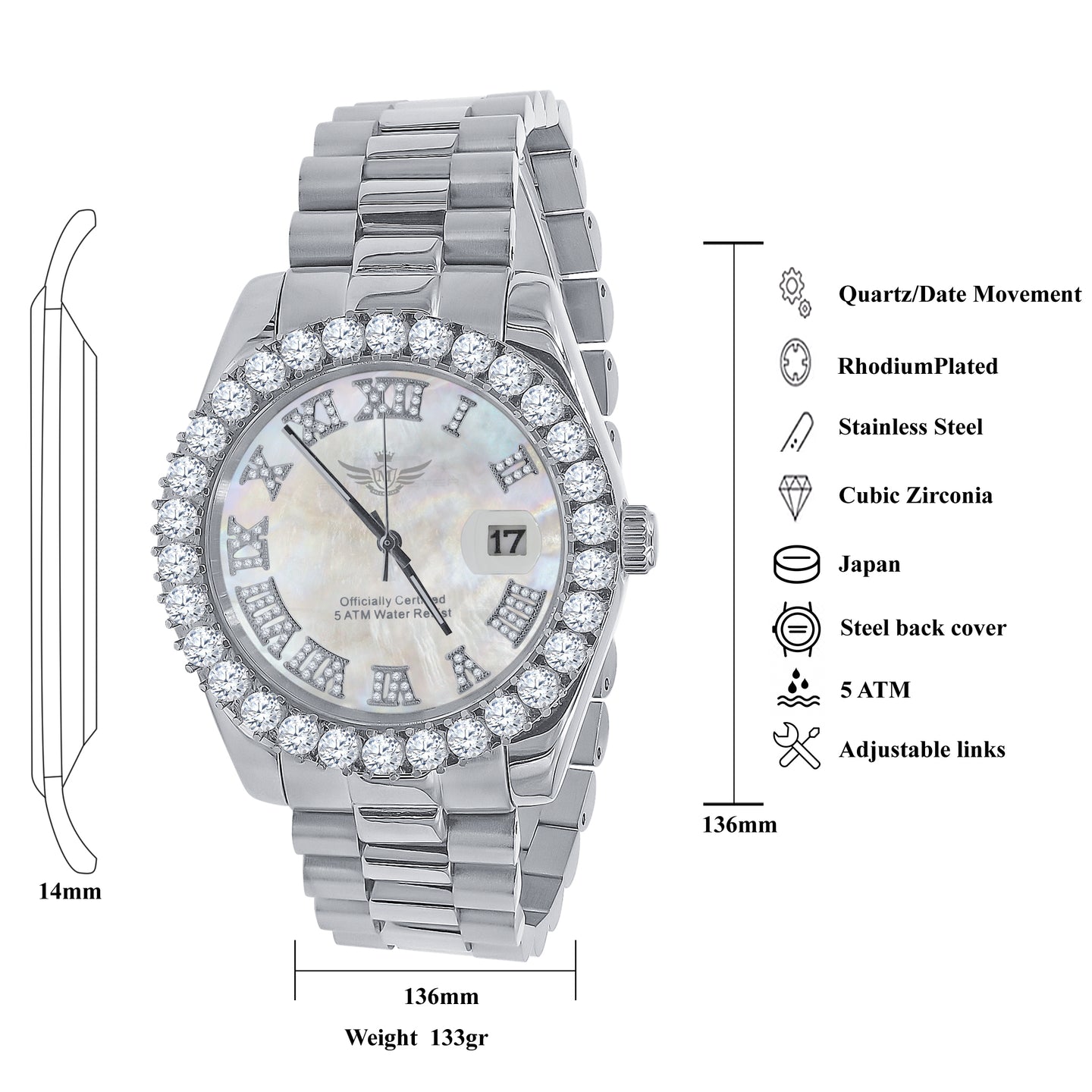OVERLORD Steel CZ Watch | 5303529