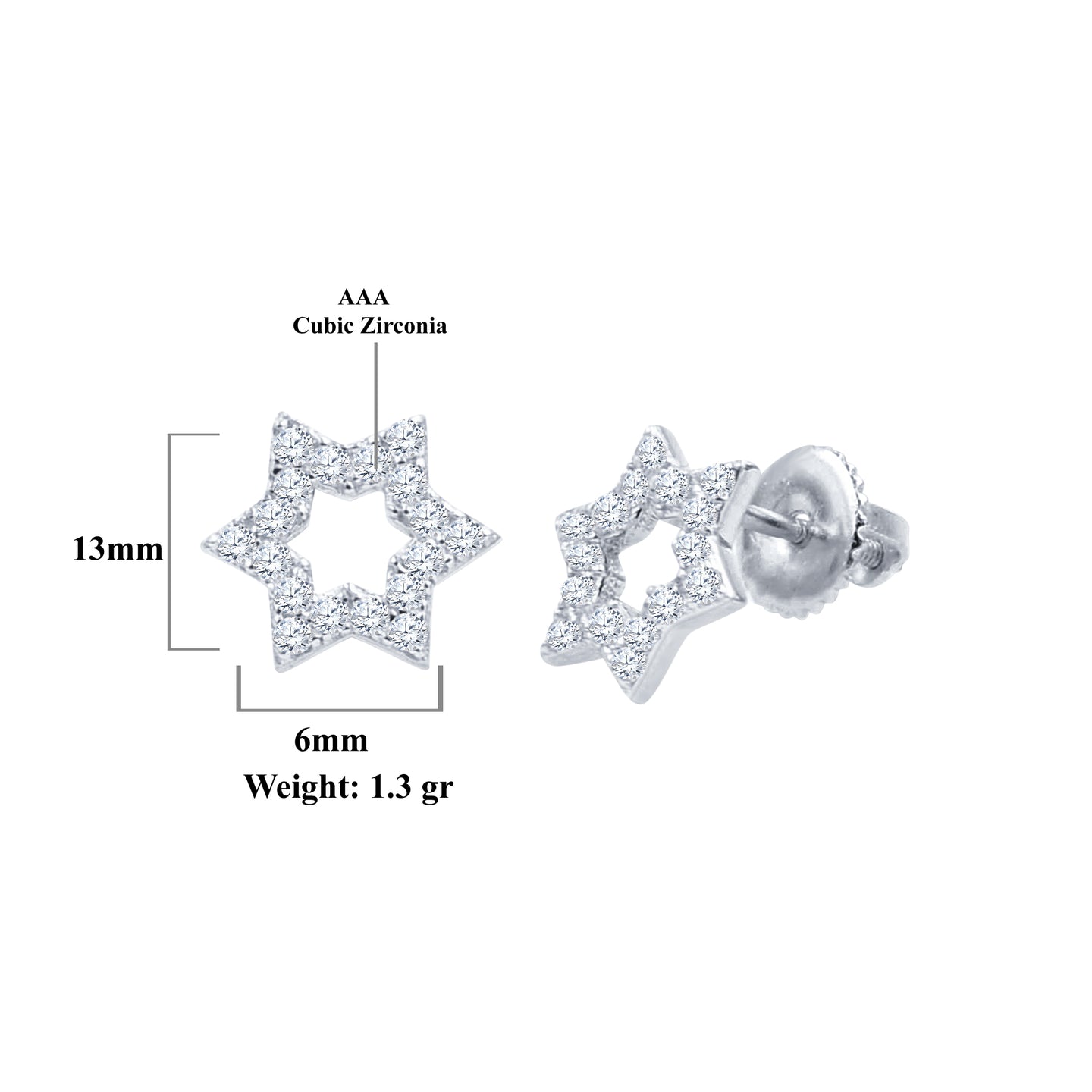 Miraculous star earrings- 925 SILVER EARRINGS I 9211651