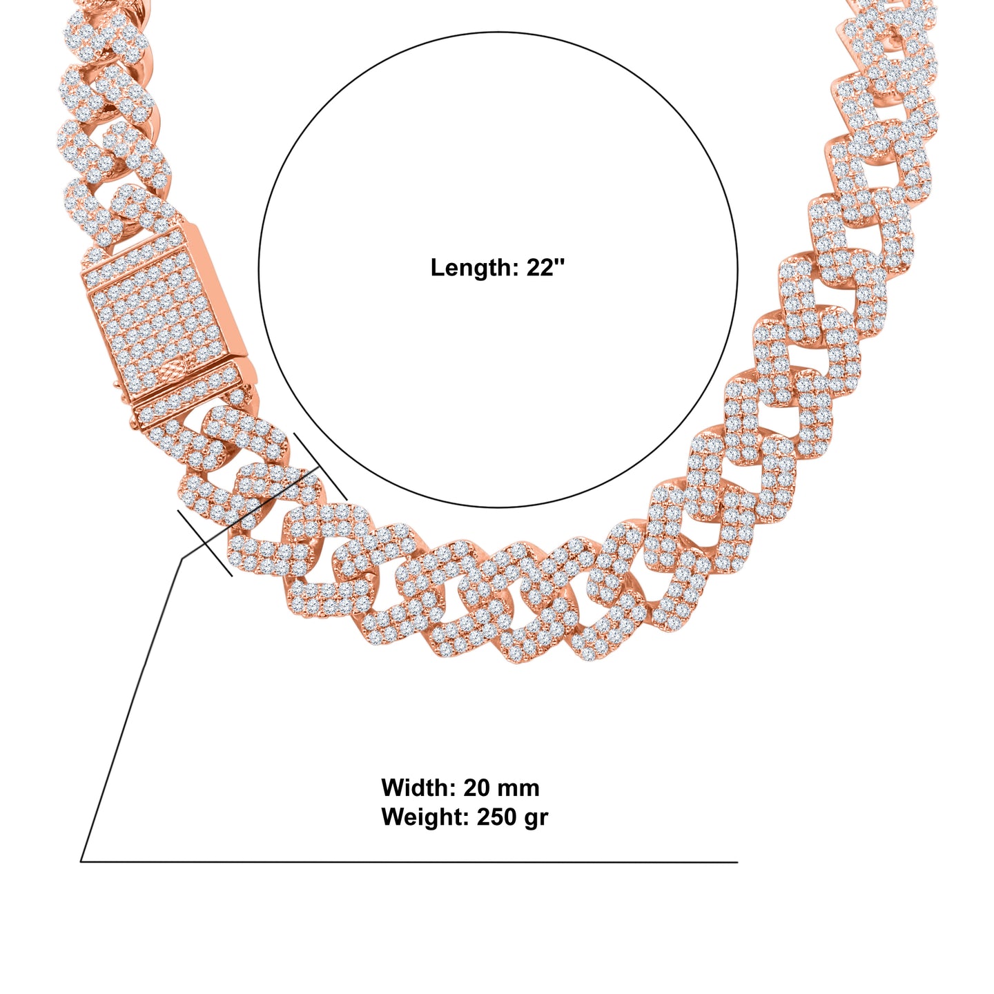 SINUOUS CZ CHAIN I 961795