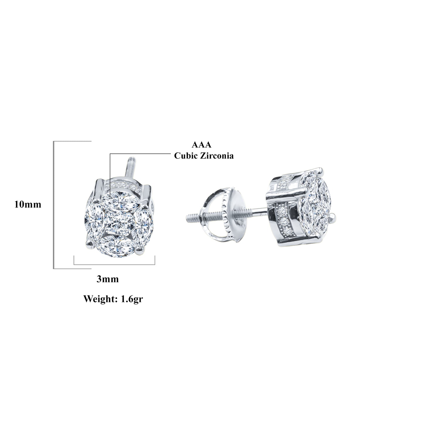 SERAPHIC SCREW BACK EARRINGS  | 9212631