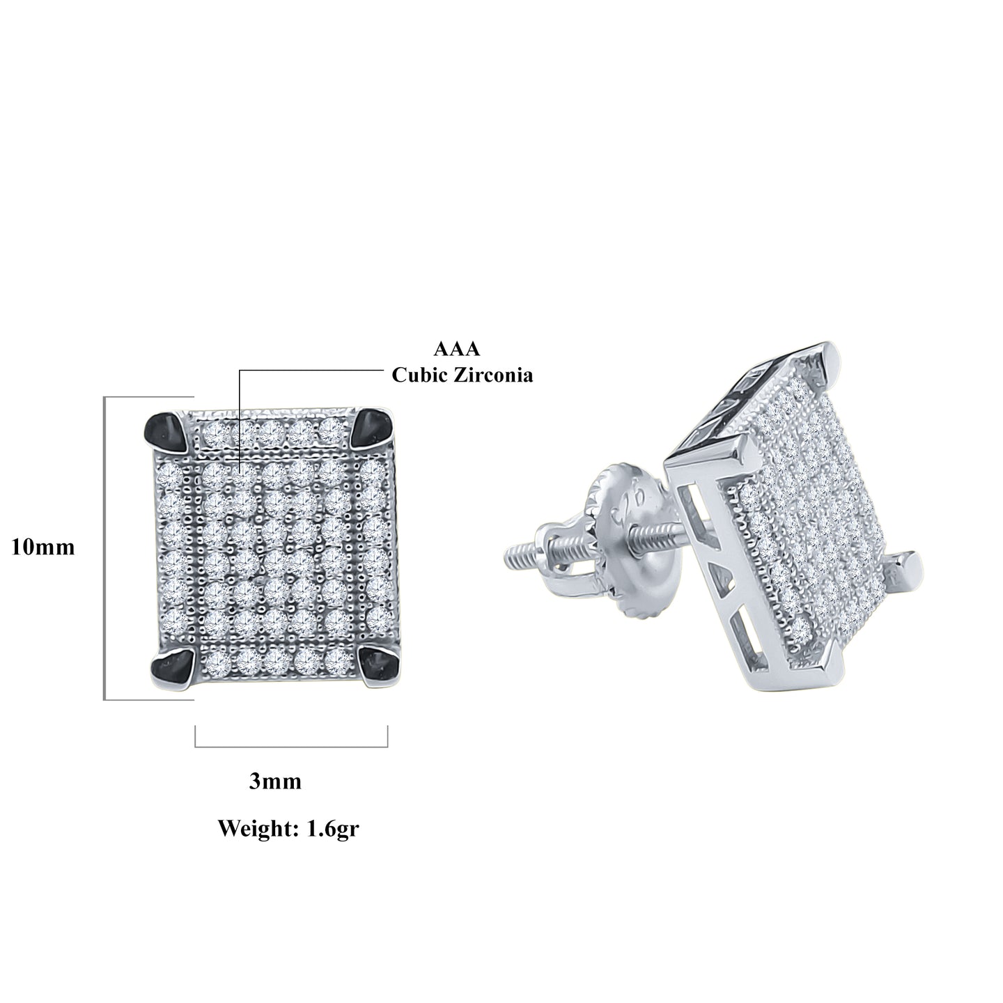 LUCENT SCREW BACK EARRINGS | 9212971