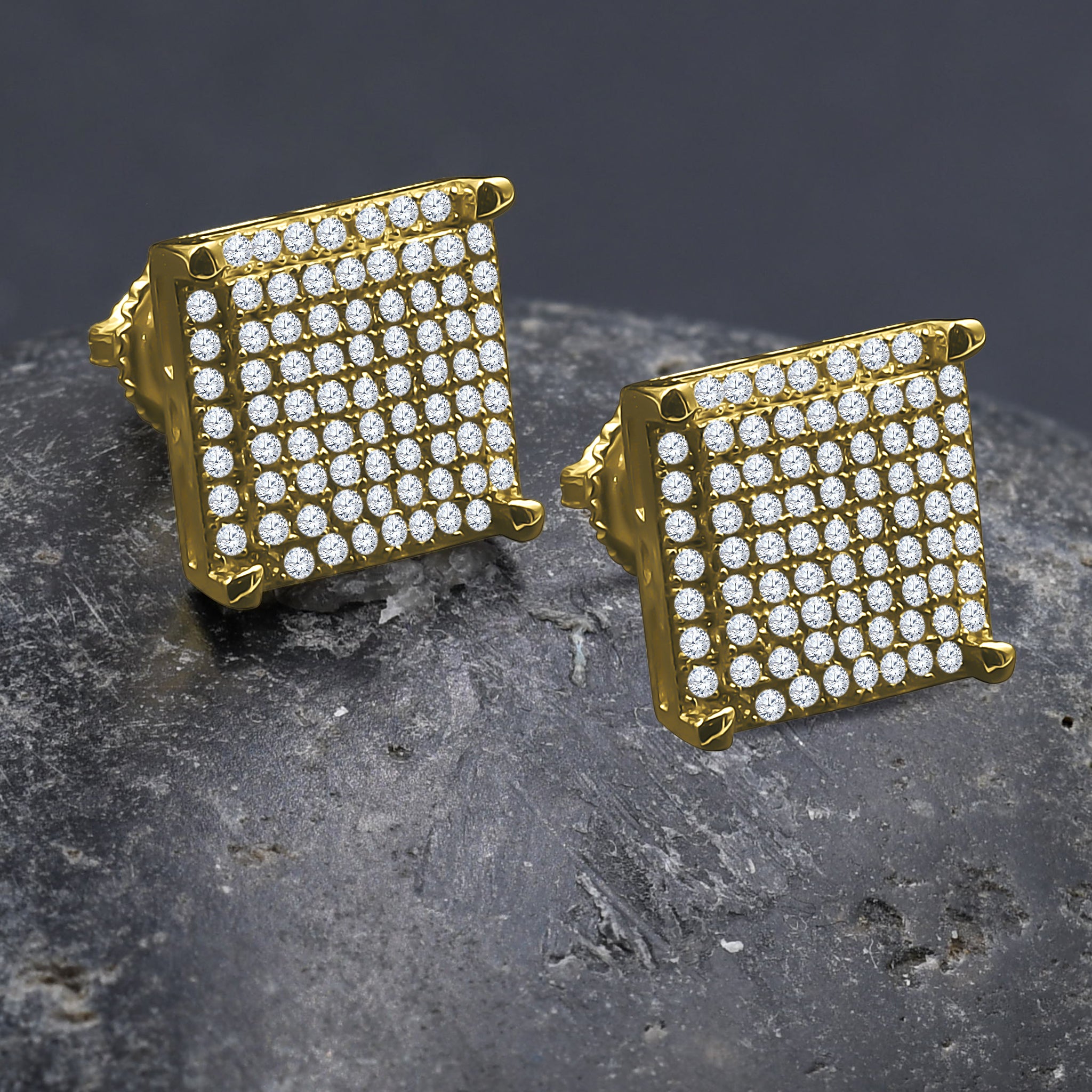 SLAB SCREW BACK EARRINGS | 9212932