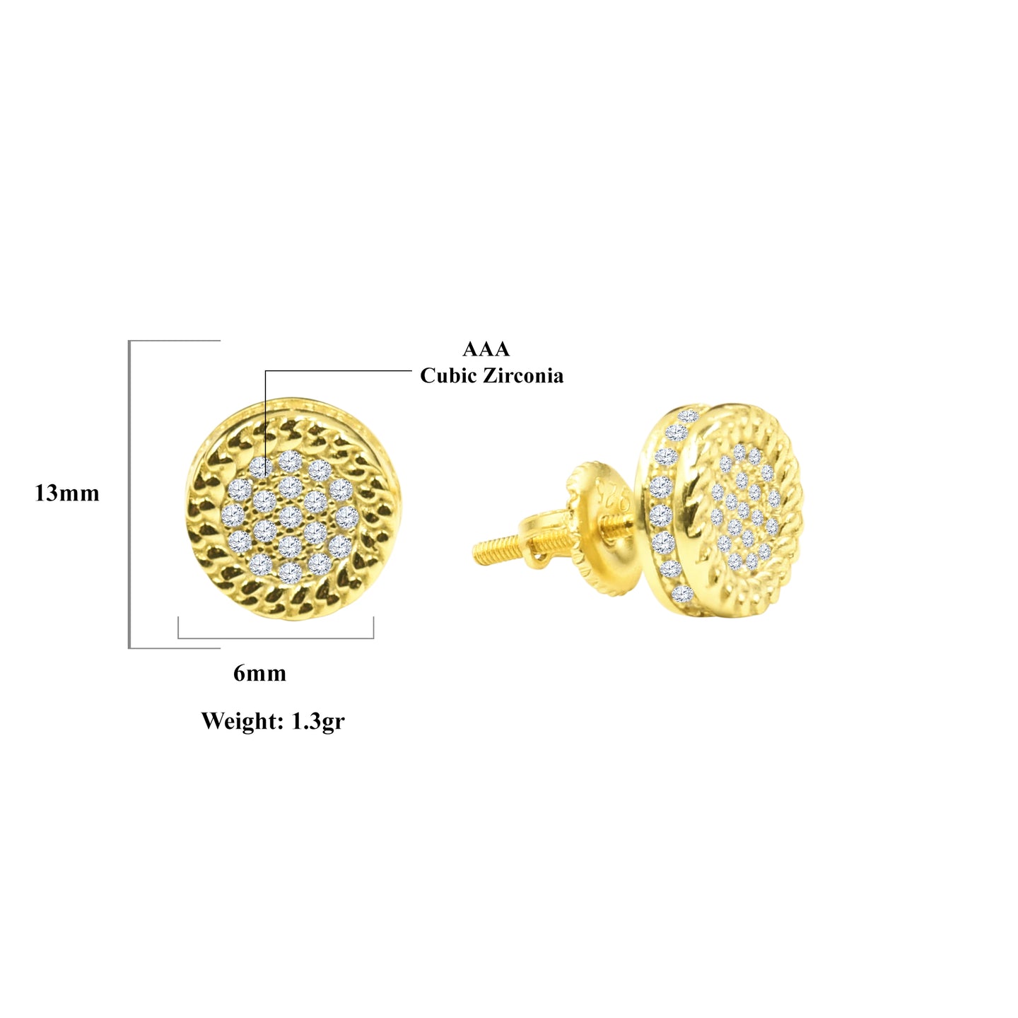 Globose Screw Back earrings | 9212592