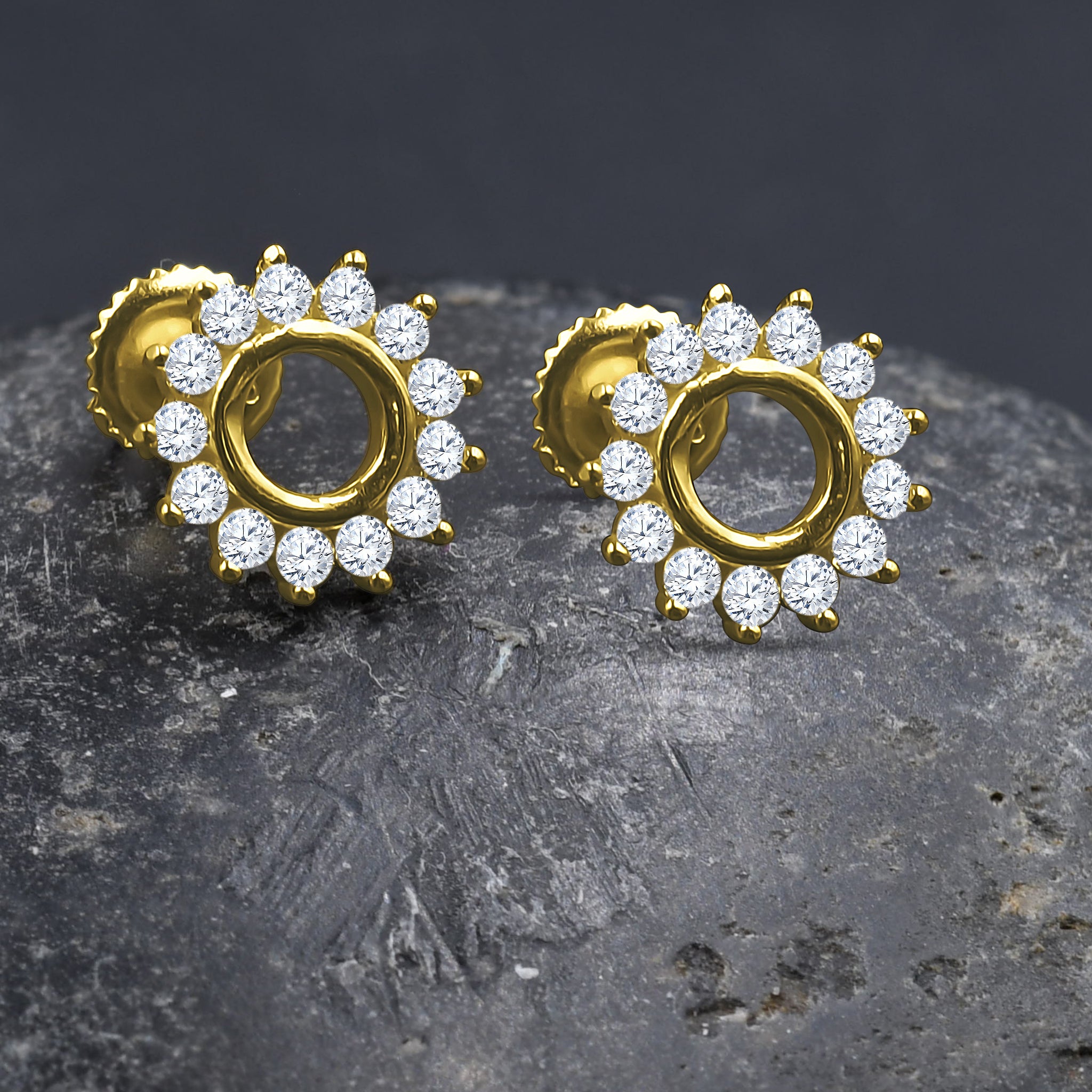 Crater Screw Back earrings | 9212902