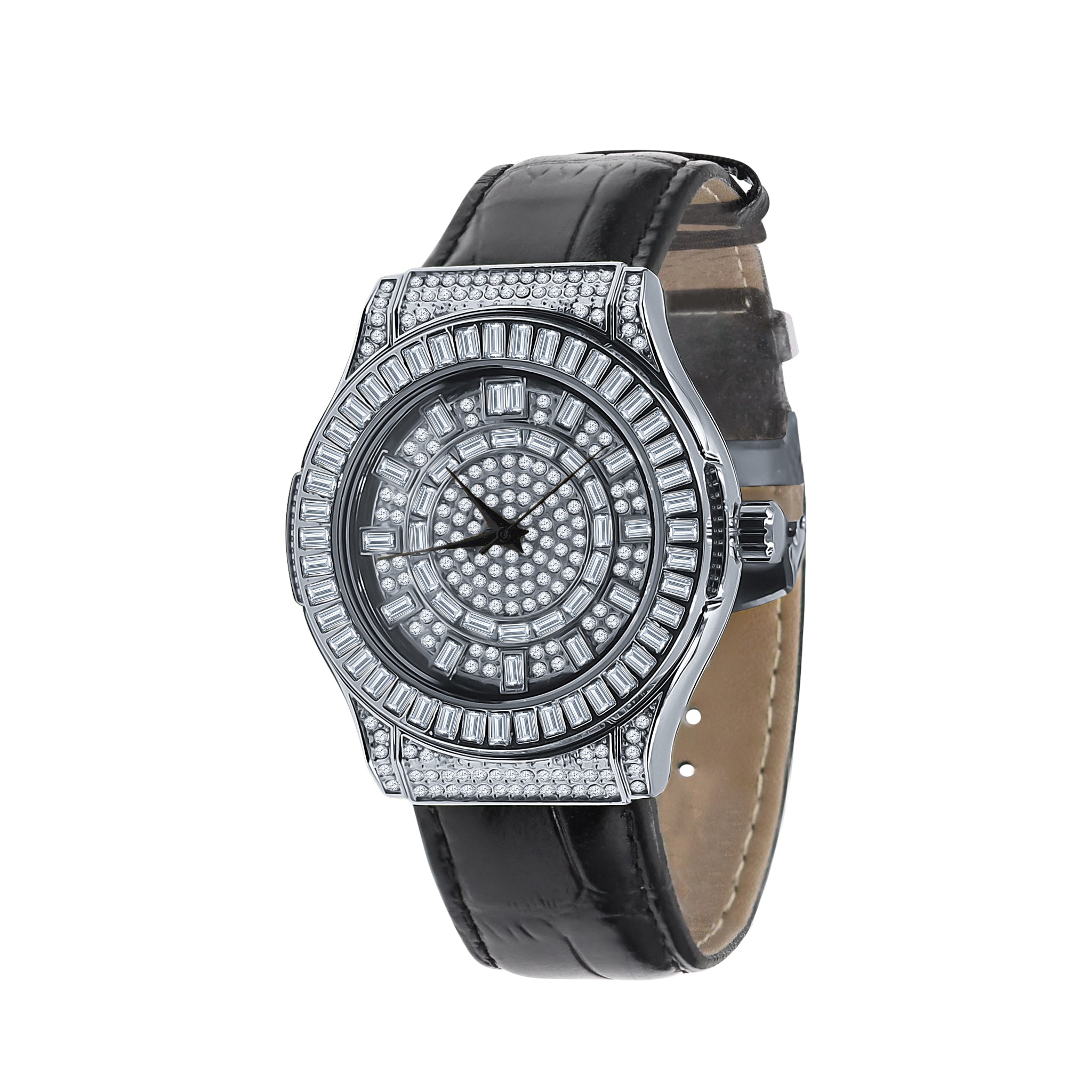 Conspicious Bling Leather Watch | 5110361