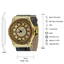 Conspicious Bling Leather Watch | 51103646