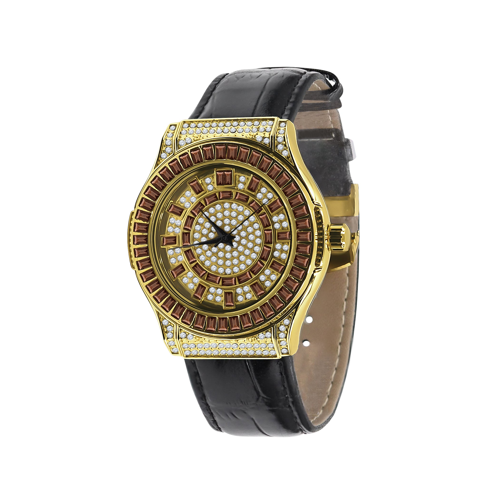 Conspicious Bling Leather Watch | 51103646