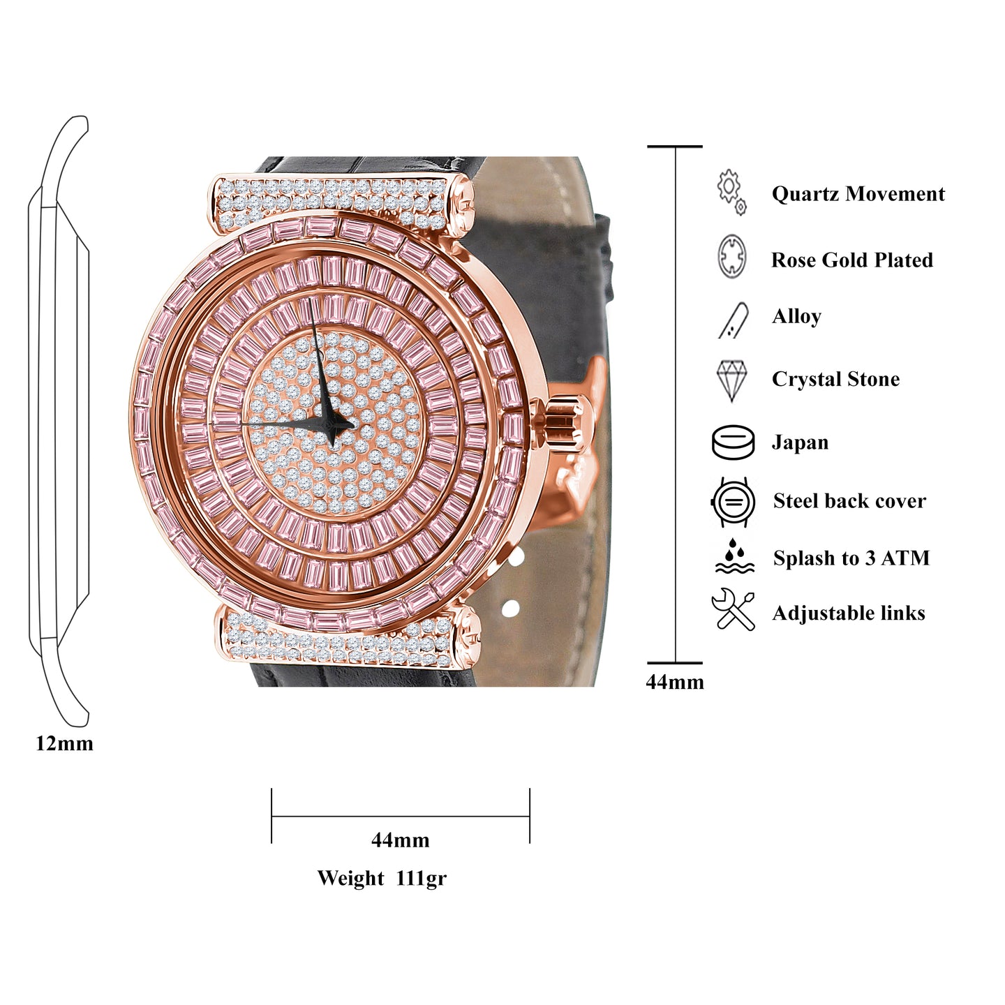 Plaltial Bling Leather Watch | 51103533
