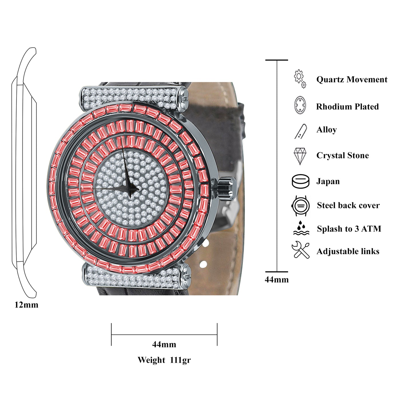 Plaltial Bling Leather Watch | 5110356