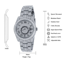 ROYALTY STEEL AUTOMATIC ICED-OUT WATCH | 530611