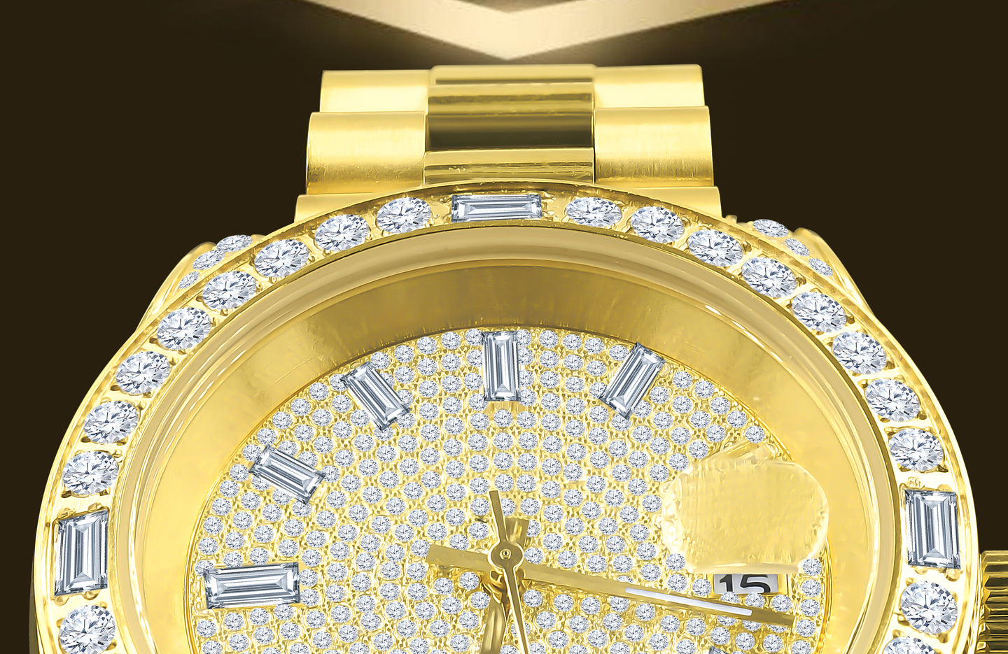 MAJESTY STEEL CZ HIP HOP WATCH  | 530482