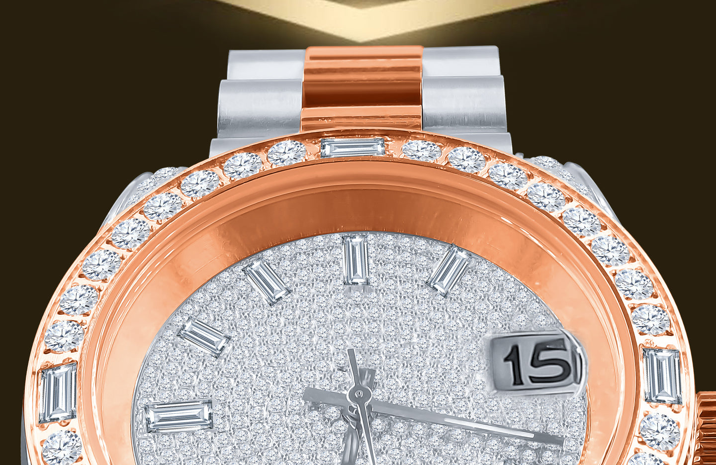 MAJESTY STEEL CZ HIP HOP WATCH  | 5304818