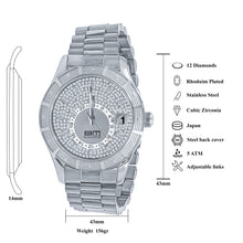 NIGHT EAGLE 12 DIAMOND STAINLESS STEEL WATCH | 530421