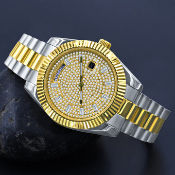 ARISTOCRATIC STEEL AUTOMATIC CZ WATCH | 5628542