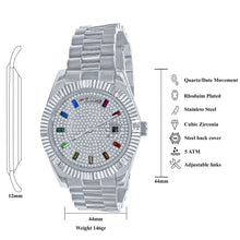 ARISTOCRATIC STEEL AUTOMATIC CZ WATCH | 5628559