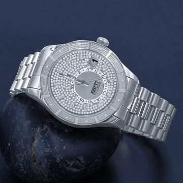 NIGHT EAGLE 12 DIAMOND STAINLESS STEEL WATCH | 530421