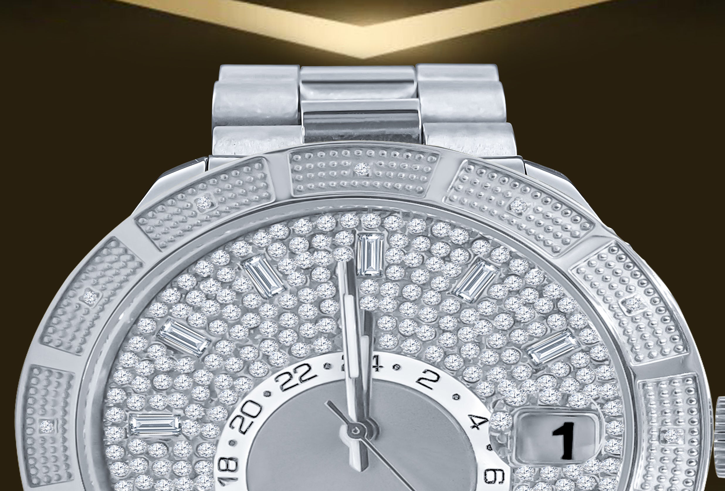 NIGHT EAGLE 12 DIAMOND STAINLESS STEEL WATCH | 530421