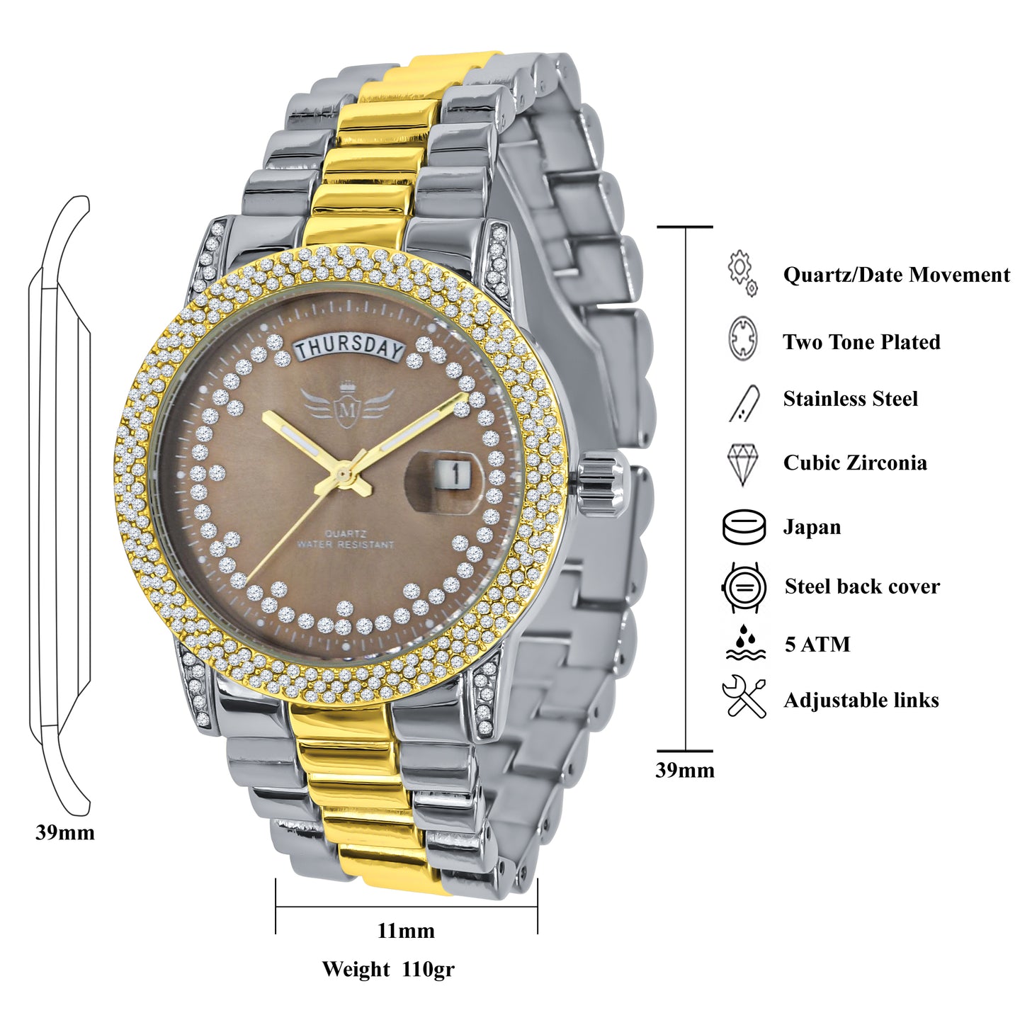 GRANDEUR BLING METAL WATCH | 5626579