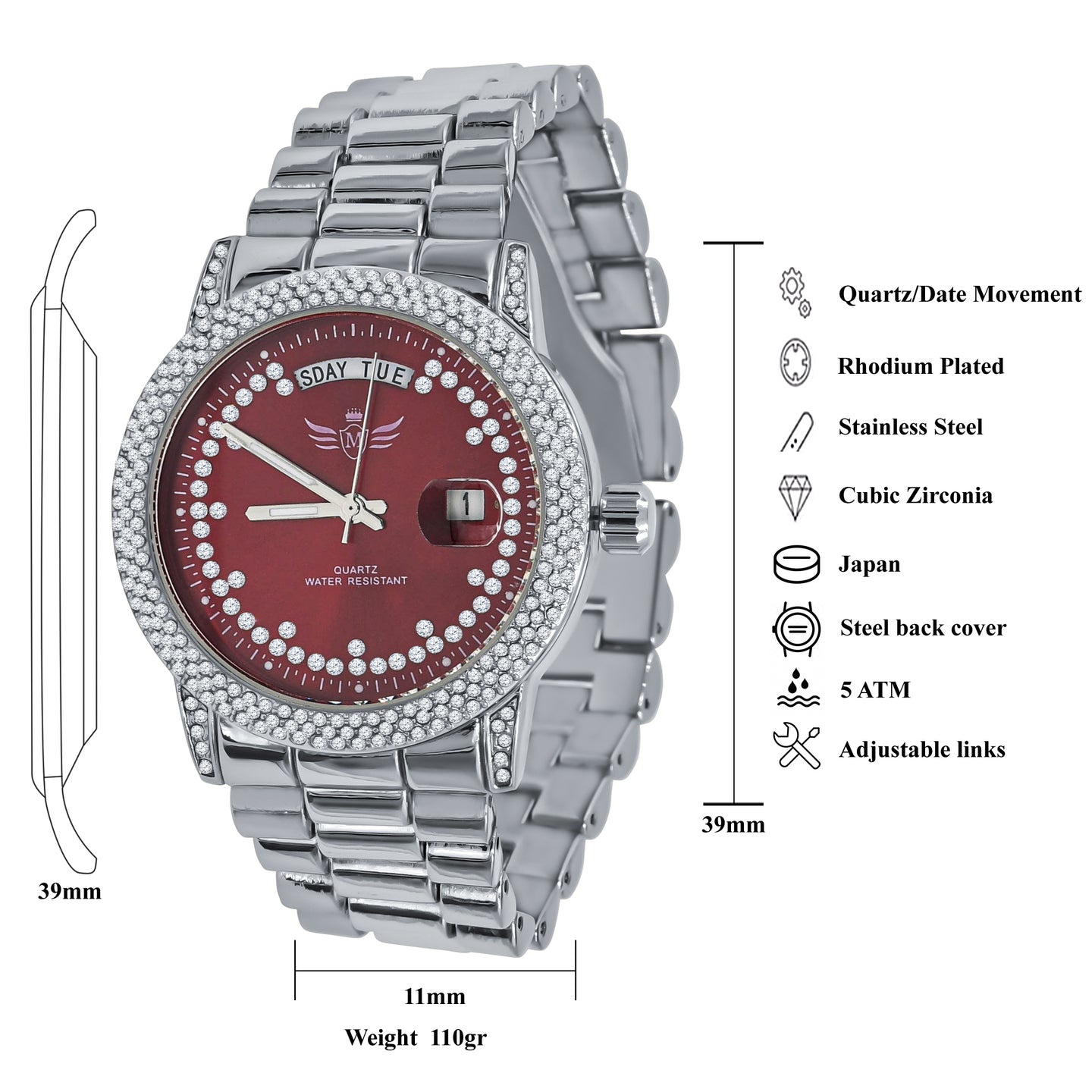 GRANDEUR BLING METAL WATCH | 5626539