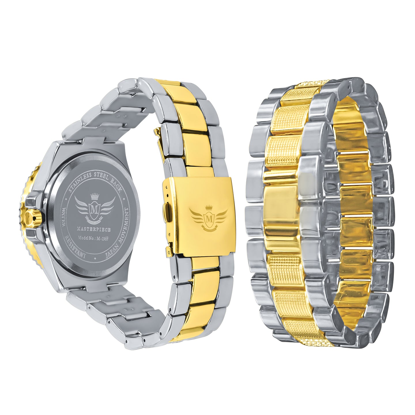 INTERSTELLAR DIVERS BEZEL ICED OUT WATCH & BRACELET SET | 5309242