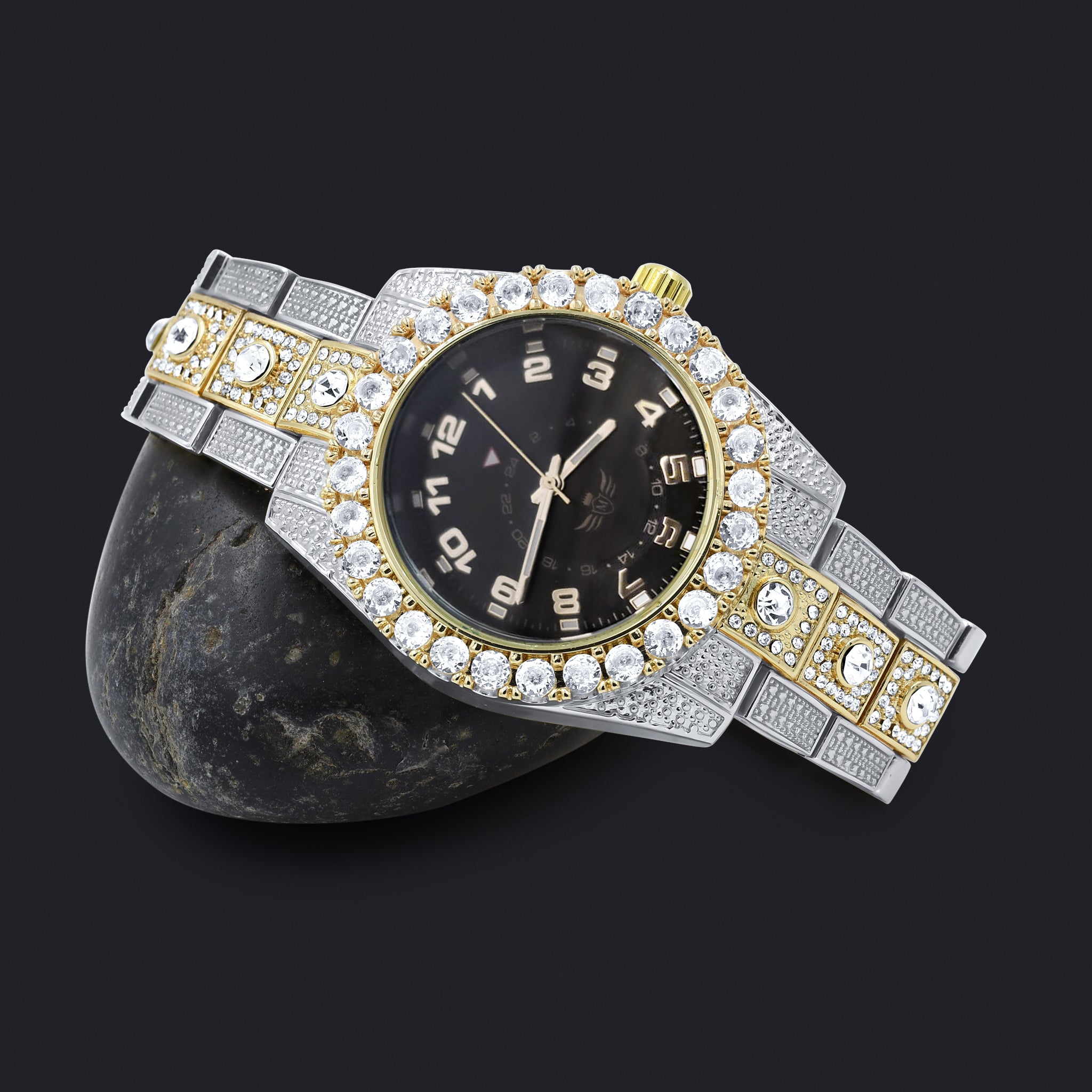NIGHT SPARKLER HIP HOP METAL WATCH I 5630179