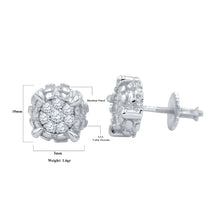 DIAMANTINE SILVER EAR STUDS I 9217791