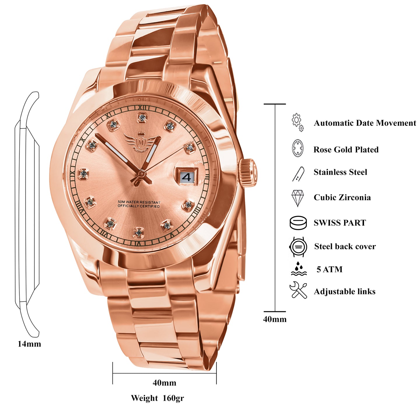 MARSHAL STEEL AUTOMATIC WATCH I 530685