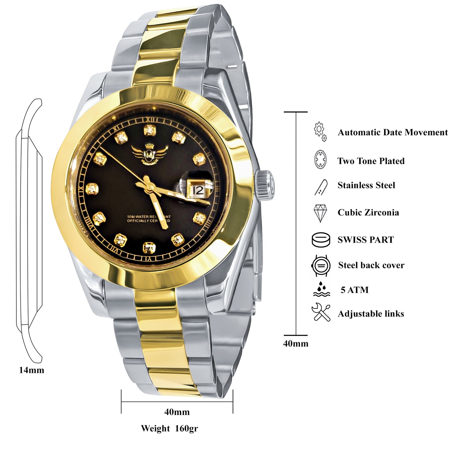 MARSHAL STEEL AUTOMATIC WATCH I 5306879