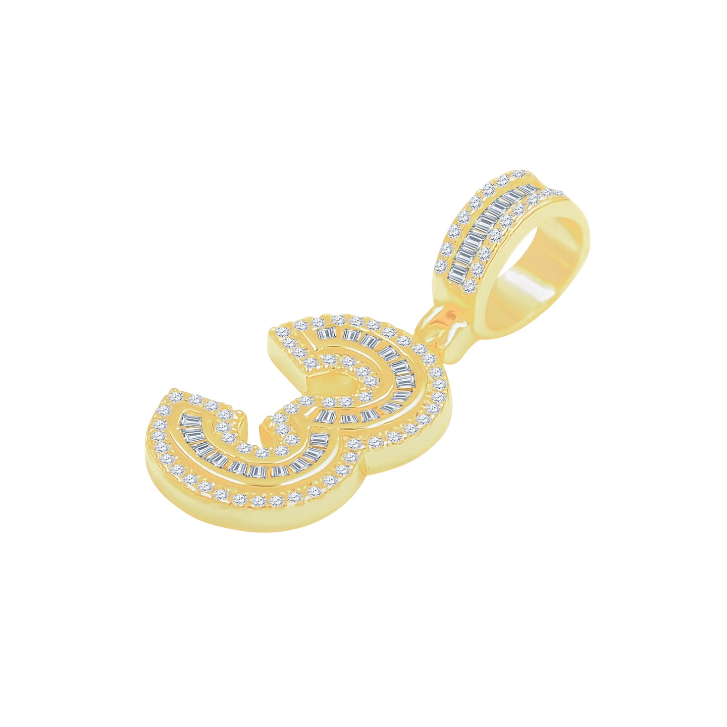 CIPHER STERLING SILVER (NUMERIC) PENDANT WITH CZ I 9218381